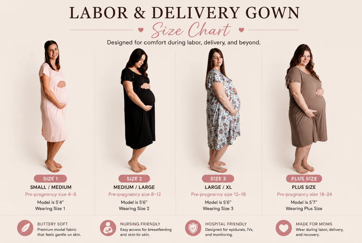 Three Little Tots Delivery/Nursing Gown - Blue