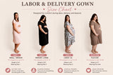 Three Little Tots Delivery/Nursing Gown - Polka Dot