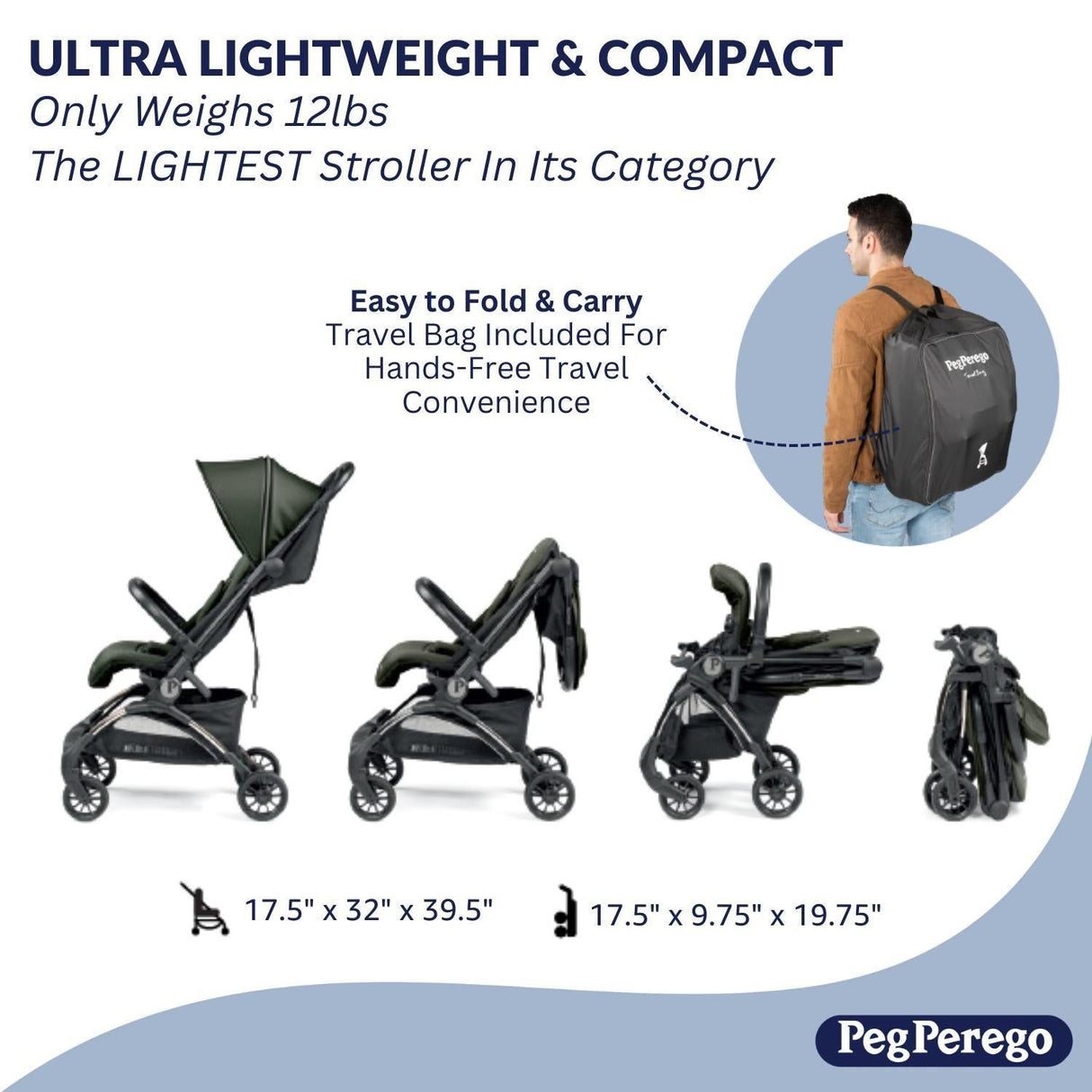 Peg Perego Volo Stroller + Travel Bag - Kid's Stuff Superstore