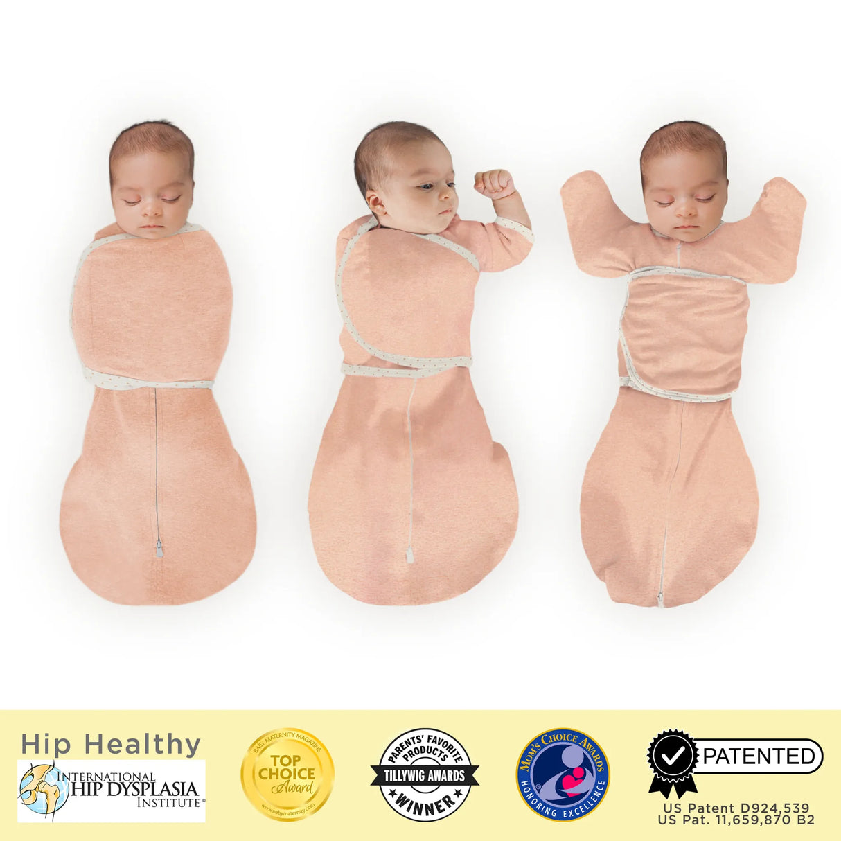 Swaddle Designs Omni Swaddle Sack - Heathered Peach Blush - Kid's Stuff Superstore