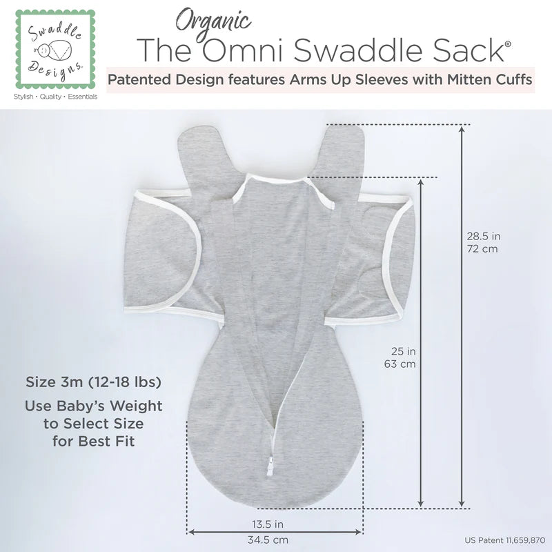 Swaddle Designs Organic Omni Swaddle Sack with Wrap - Sand Dollar - Kid's Stuff Superstore