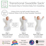 Swaddle Designs Transitional Swaddle Sack - Heathered Grey Stripes - Kid's Stuff Superstore