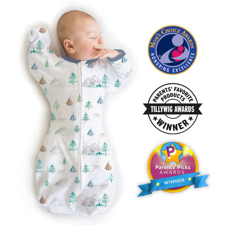 Swaddle Designs Transitional Swaddle Sack - Watercolor Mountains & Trees - Kid's Stuff Superstore