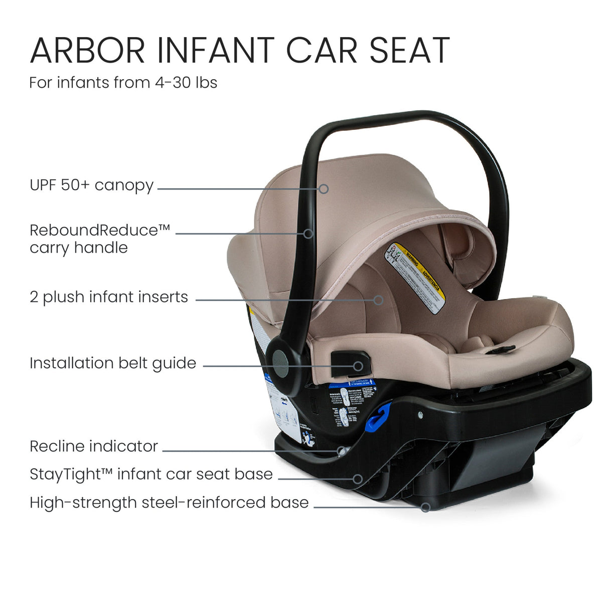 Britax Phases Travel System with Arbor Infant Car Seat + StayTight Base - Kid's Stuff Superstore