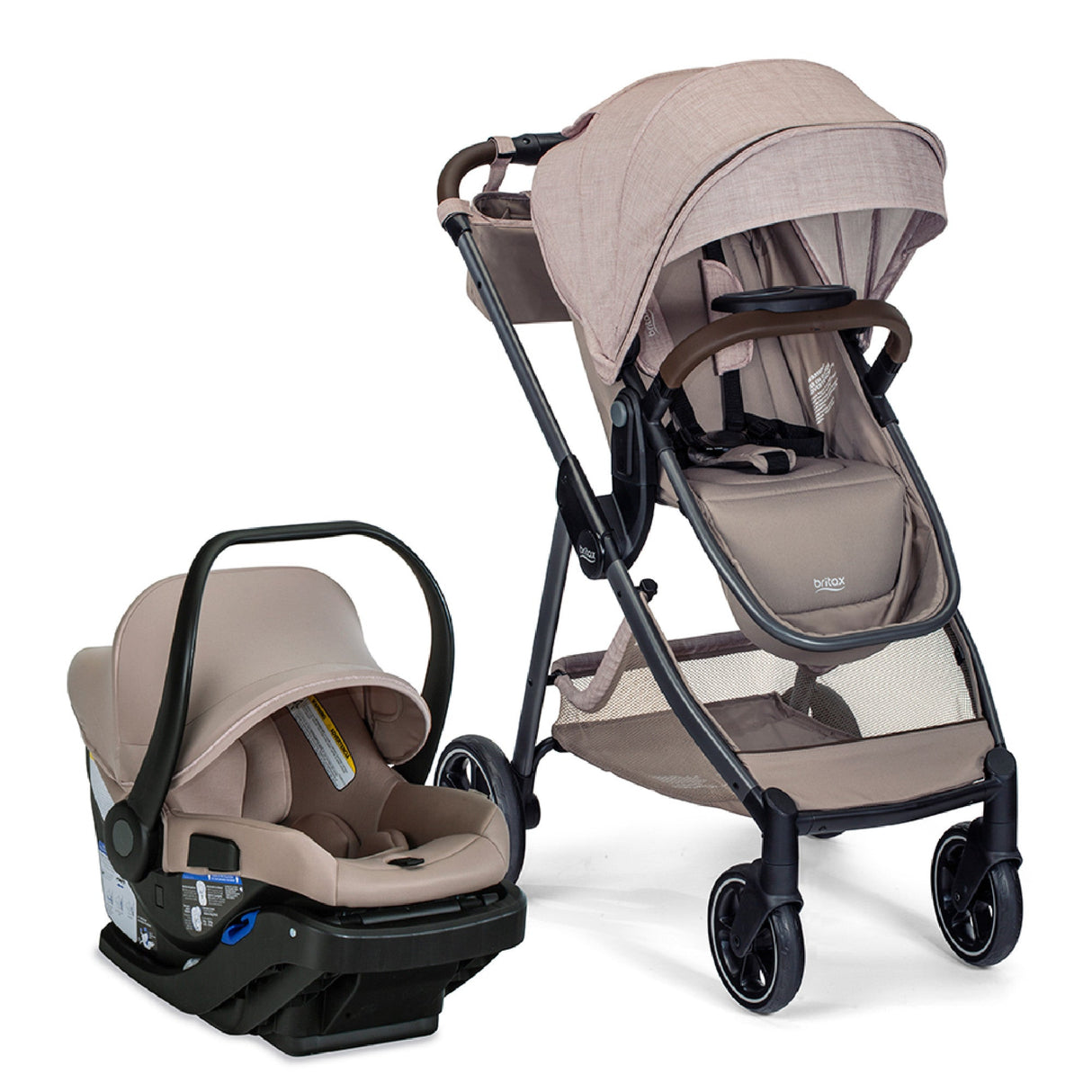 Britax Phases Travel System with Arbor Infant Car Seat + StayTight Base - Kid's Stuff Superstore
