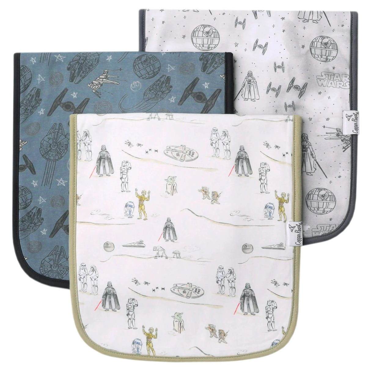 Copper Pearl Premium Baby Burp Cloths 3-Pack - Tatooine