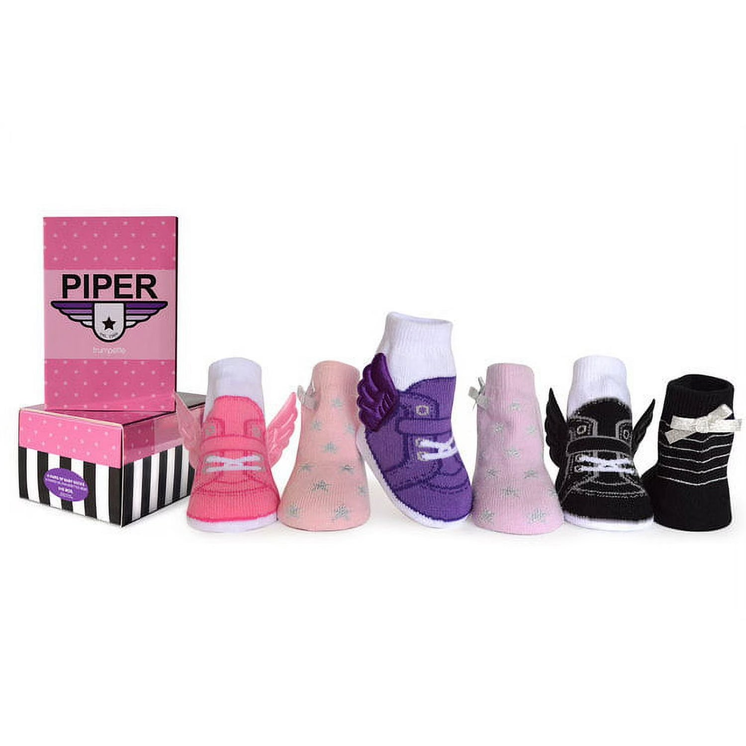 Trumpette 6pk. Socks 0-12mos. - Piper