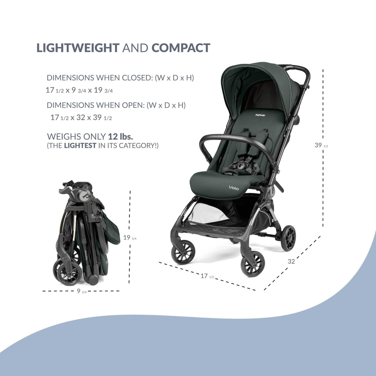 Peg Perego Volo Stroller + Travel Bag - Kid's Stuff Superstore