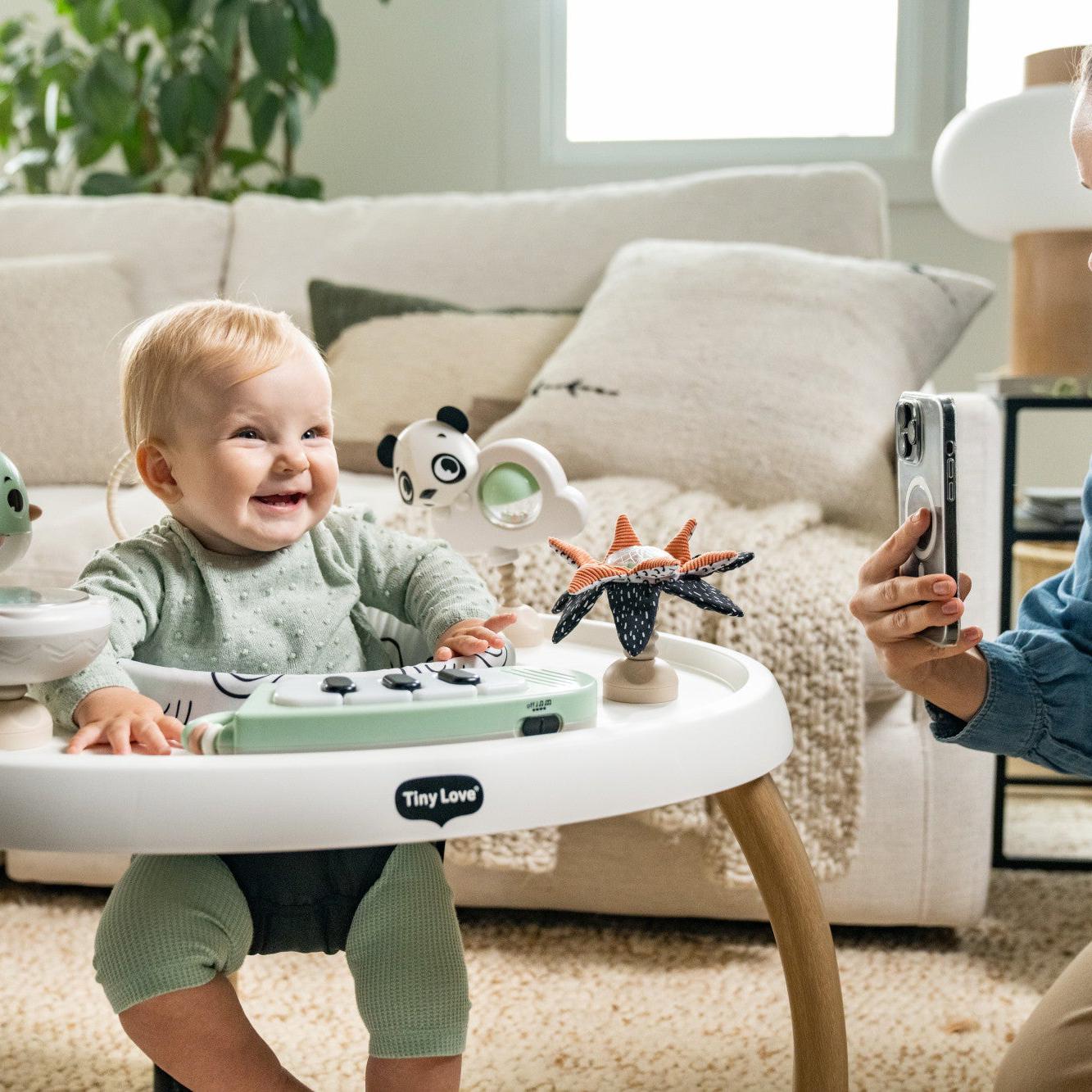 Tiny Love 5-in-1 Black & White Stationary Activity Center - Kid's Stuff Superstore