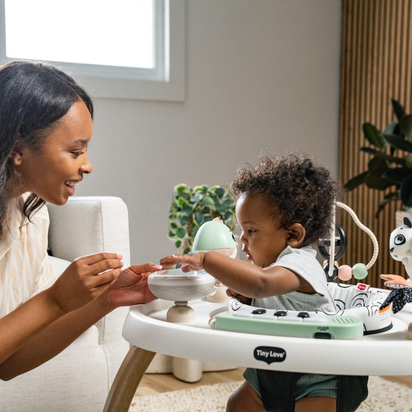 Tiny Love 5-in-1 Black & White Stationary Activity Center - Kid's Stuff Superstore