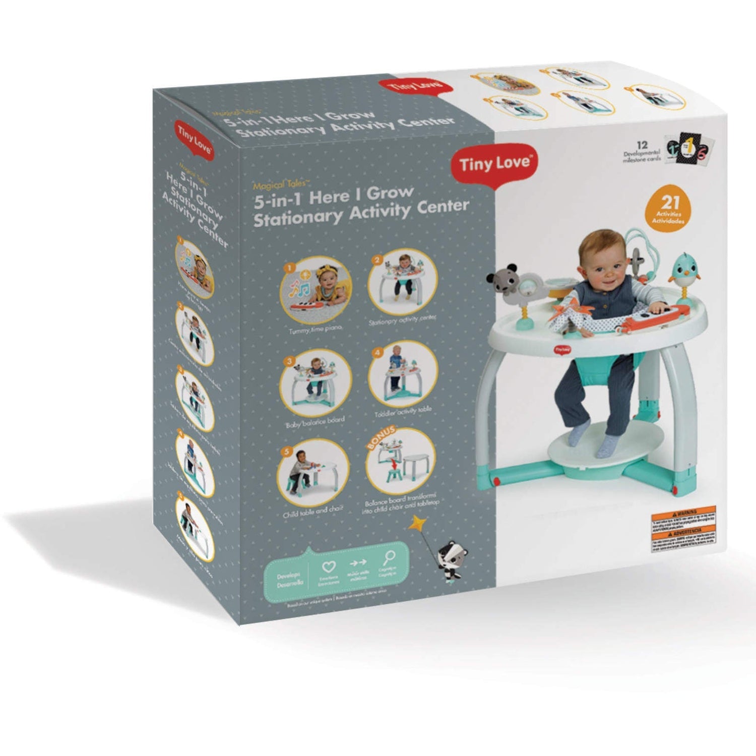 Tiny Love 5-in-1 Black & White Stationary Activity Center - Kid's Stuff Superstore