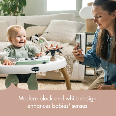 Tiny Love 5-in-1 Black & White Stationary Activity Center - Kid's Stuff Superstore