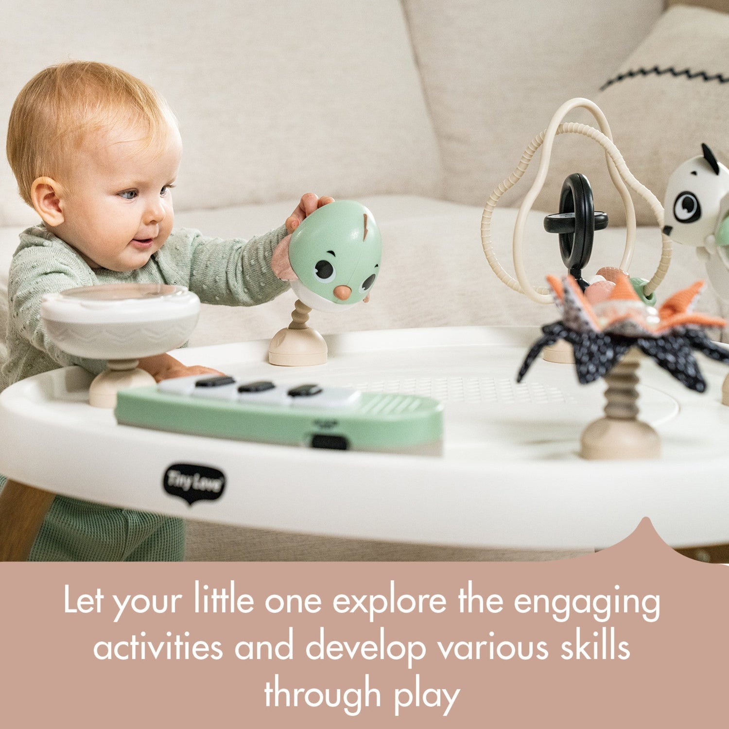 Tiny Love 5-in-1 Black & White Stationary Activity Center - Kid's Stuff Superstore