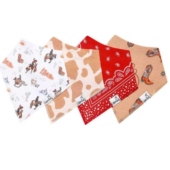 Copper Pearl Baby Bandana Bibs 4 Pack - Boone - Kid's Stuff Superstore