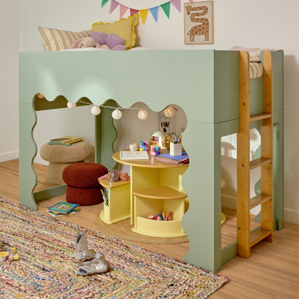 Babyletto Lido Wave Low Loft Twin Bed - Kid's Stuff Superstore