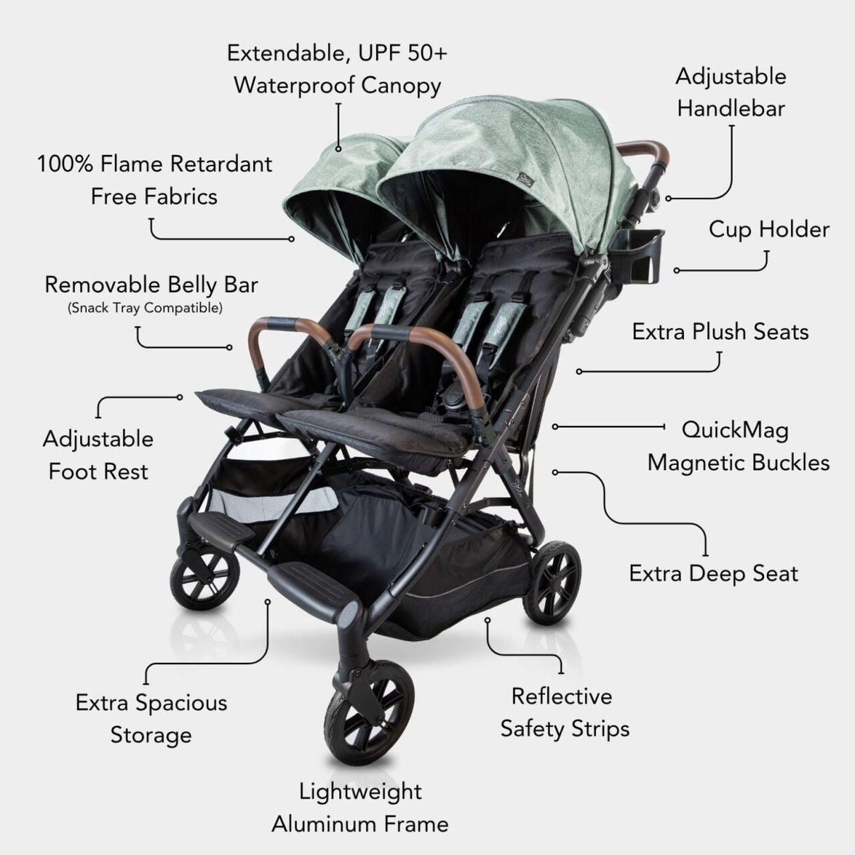 Strolee Double V2 Stroller Bundle - Kid's Stuff Superstore