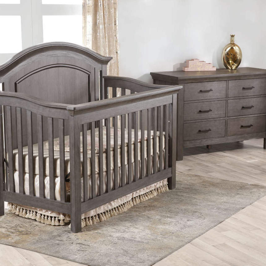 Pali Como Arch Forever Crib + Double Dresser Set - Kid's Stuff Superstore