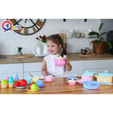 Technok Kids Play Kitchen Accessories - 49 Pcs Play Dishes