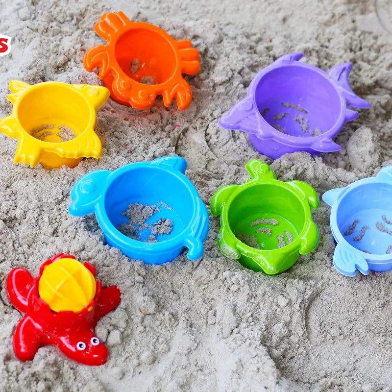 Technok Stacking Cups (7 Pieces) - Sea Animal Shapes