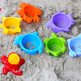Technok Stacking Cups (7 Pieces) - Sea Animal Shapes