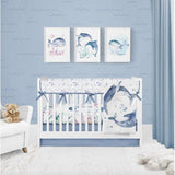 Dolphins 4pc. Crib Bedding Set