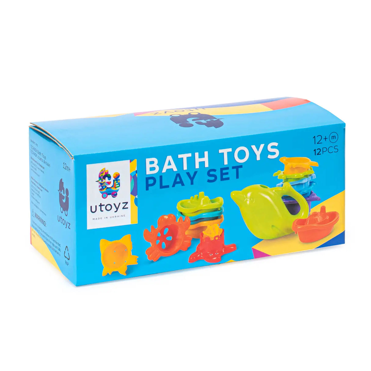 Technok Baby Bath Toys - 12 Pcs Rainbow Stacking