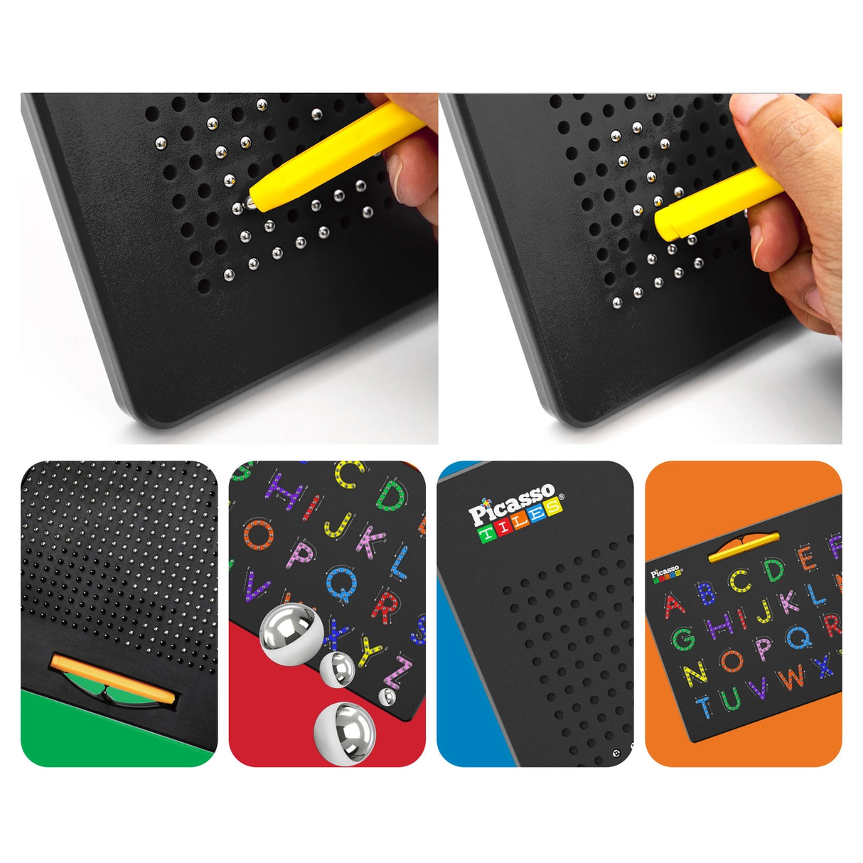 PicassoTiles Double-Sided Magnetic Drawing Tablet Pad