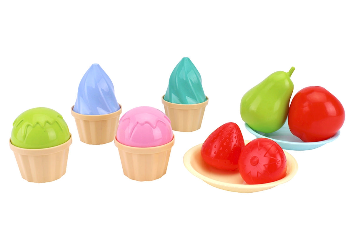 Technok Kids Play Kitchen Accessories - 49 Pcs Play Dishes