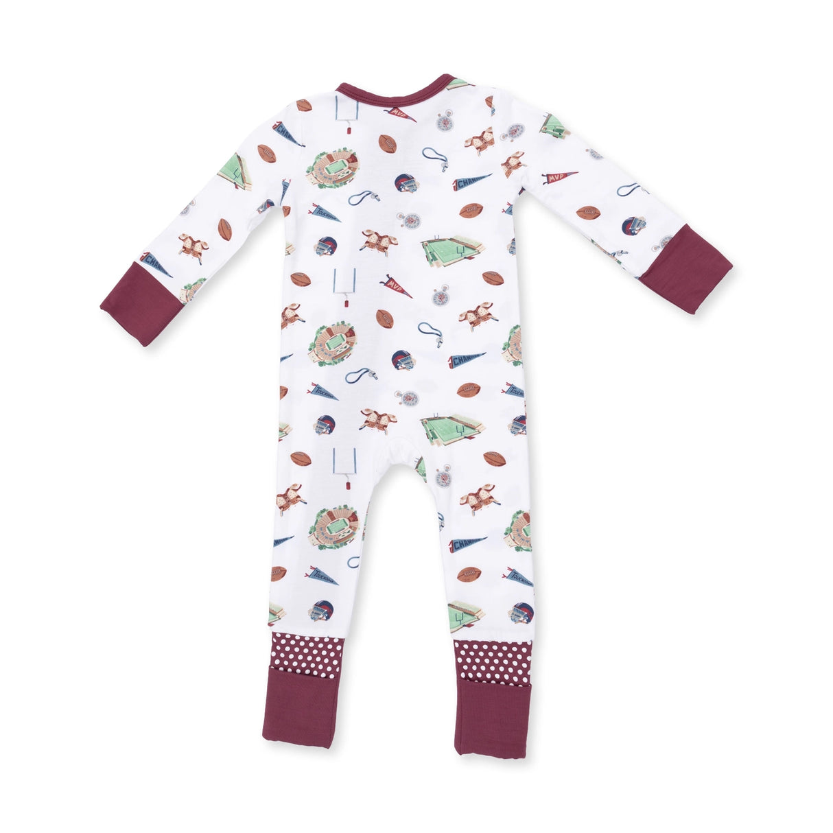 Angel Dear Bamboo Romper - Vintage Football