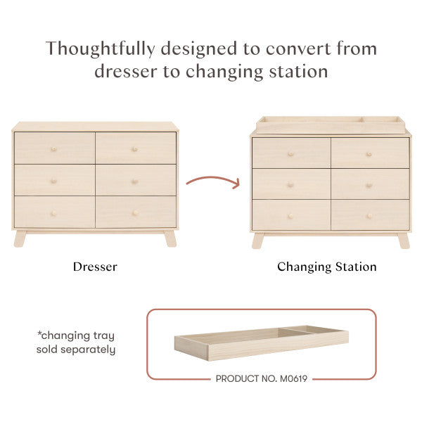 Babyletto Hudson Modern 6-Drawer Double Dresser