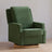 Namesake Crewe Electronic Swivel Glider Recliner - Forest Green Velvet w/Light Wood Base - Kid's Stuff Superstore
