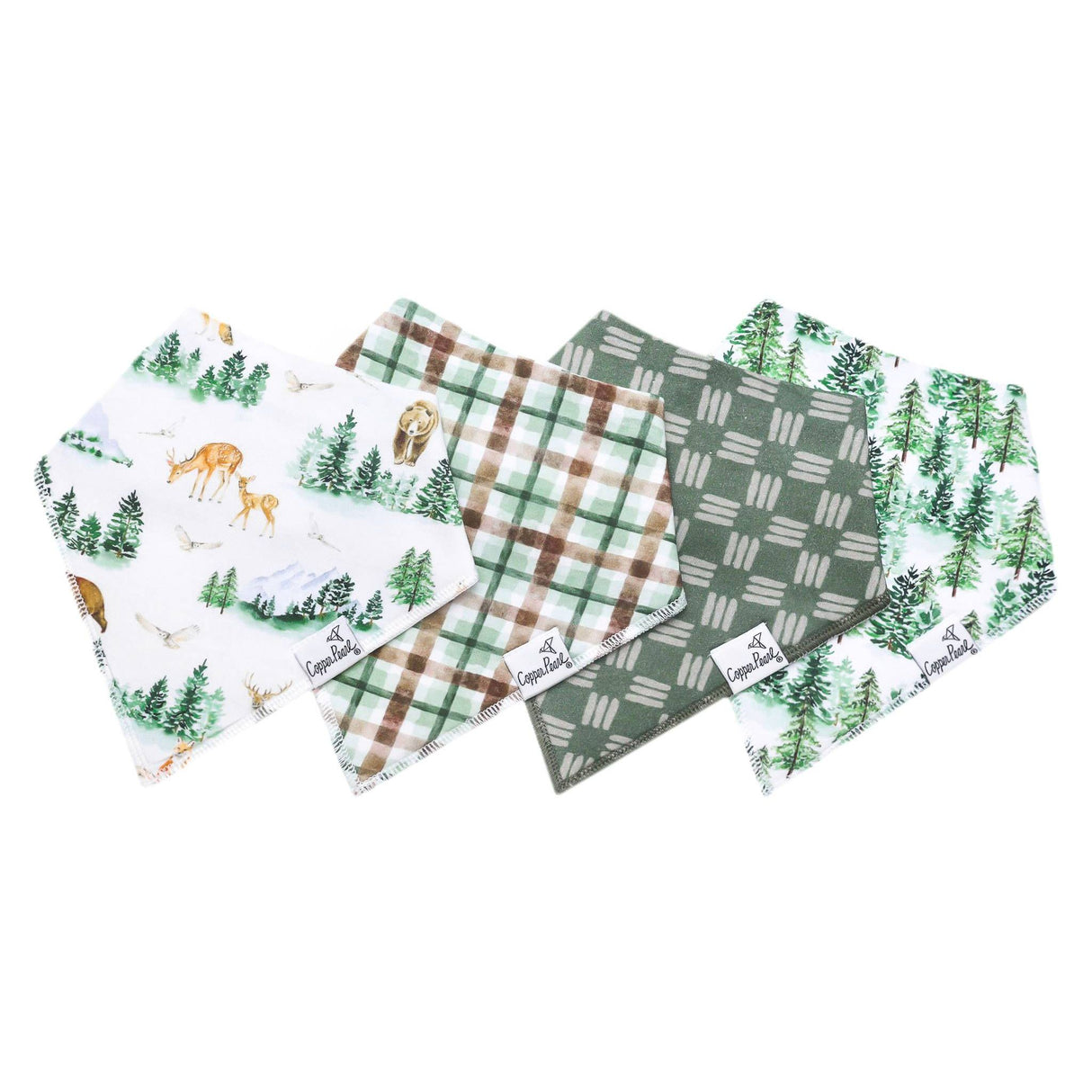 Copper Pearl Baby Bandana Bibs 4 Pack - Grayson - Kid's Stuff Superstore