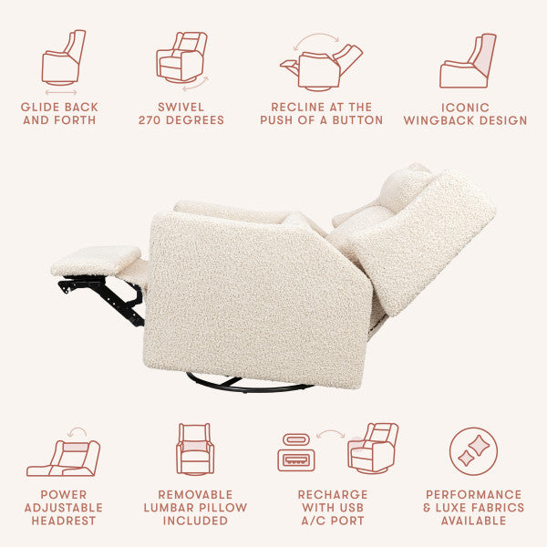 Babyletto  Kiwi Plus Power Glider Recliner w/ Power Headrest