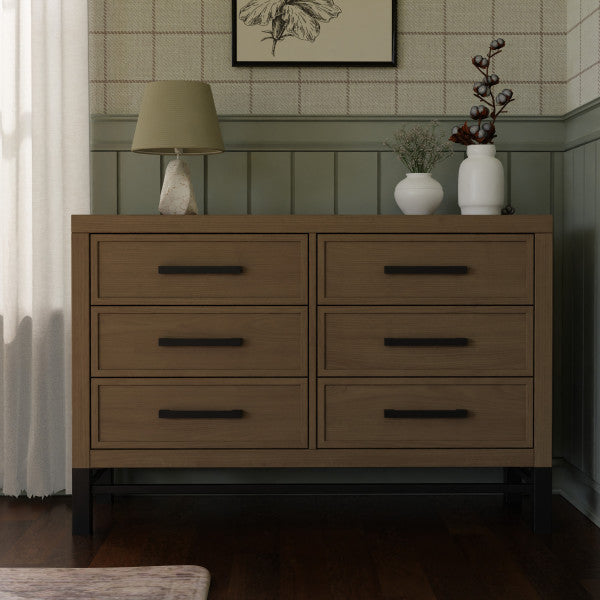Monogram by Namesake Newbern 6-Drawer Assembled Dresser - Driftwood - Kid's Stuff Superstore