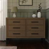 Monogram by Namesake Newbern 6-Drawer Assembled Dresser - Driftwood - Kid's Stuff Superstore
