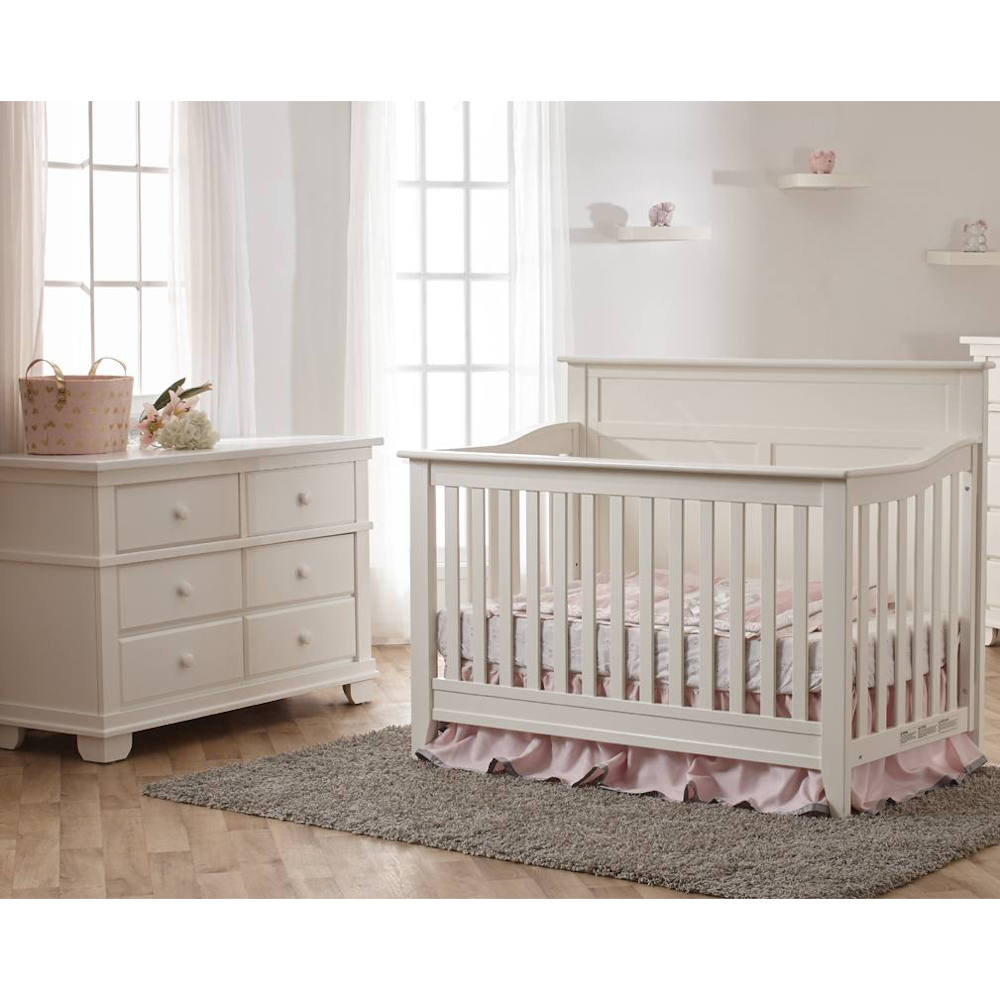 Pali Napoli Flat-Top Forever Crib + Double Dresser Set - Kid's Stuff Superstore