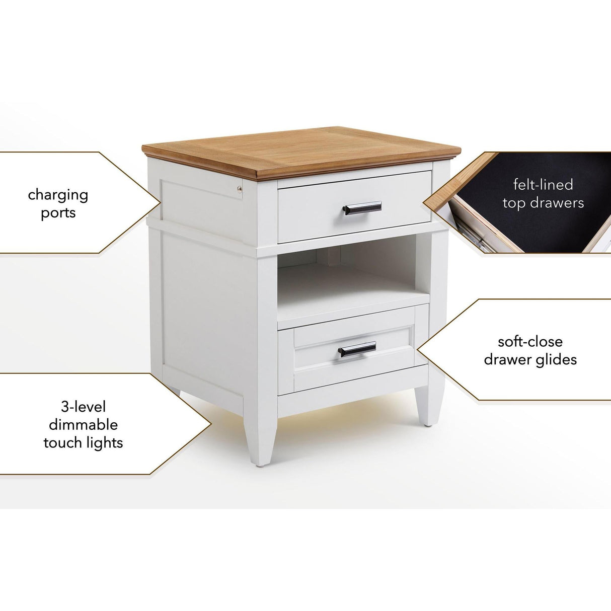 Parker House Artisan Nightstand with Lights