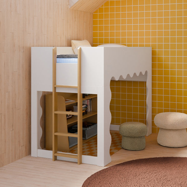 Babyletto Lido Wave Low Loft Twin Bed - Kid's Stuff Superstore