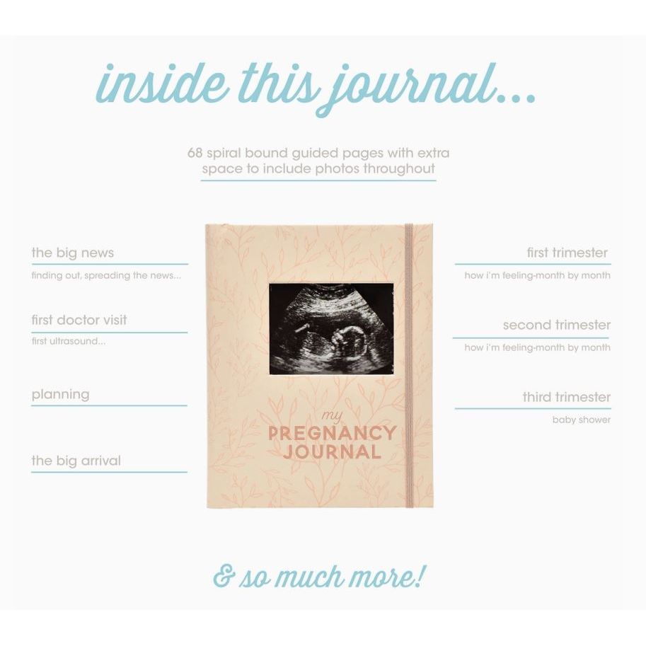 Pearhead Blush Leaves My Pregnancy Keepsake Journal