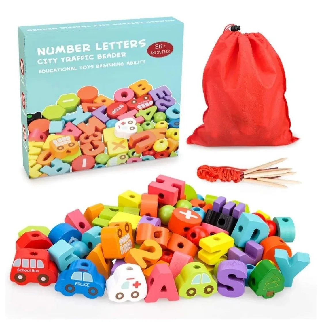 Number Letters City Traffic Beaded Activity