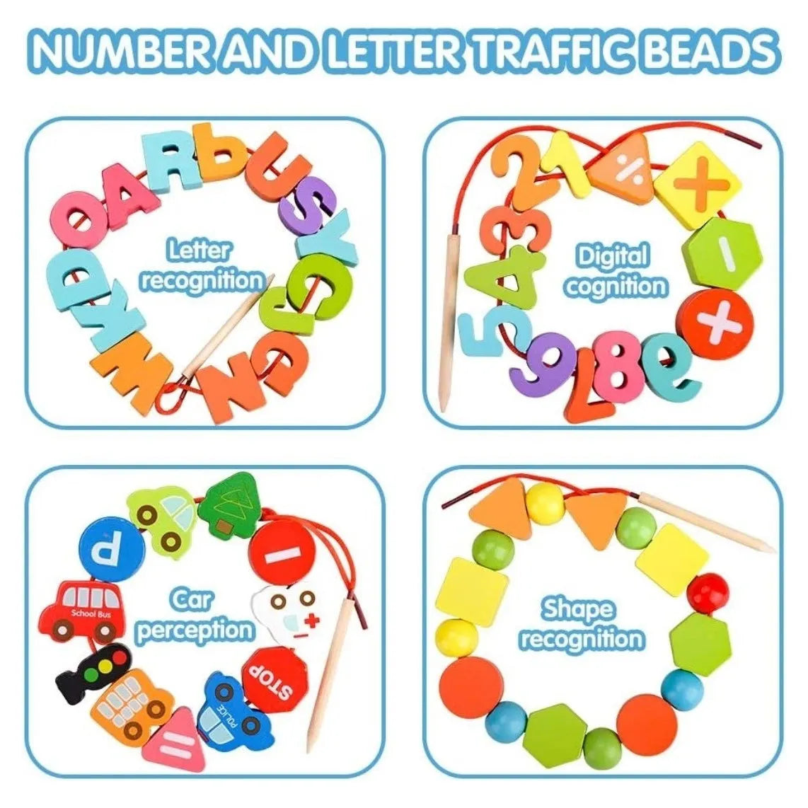 Number Letters City Traffic Beaded Activity