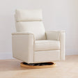 Monogram by Namesake Willa Power Recliner w/ Adjustable Headrest & USB -  Performance Cream Eco-Weave with Light Wood Base - Kid's Stuff Superstore