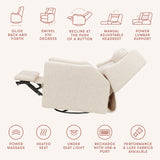 Babyletto Kiwi Deluxe Power Glider Recliner w/Heat&Massage