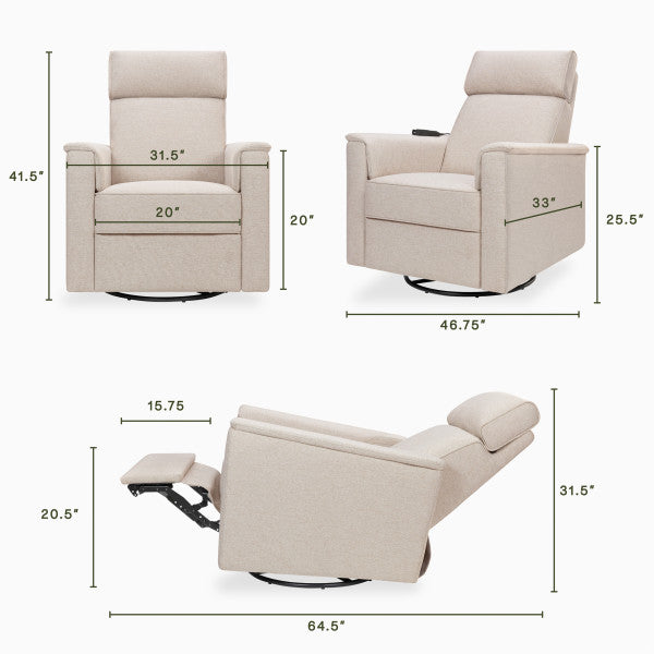 Namesake Willa Deluxe Power Recliner and Swivel Glider with Heat and Massage - Kid's Stuff Superstore
