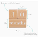 Pearhead Natural Wooden Milestone Blocks Photo Prop