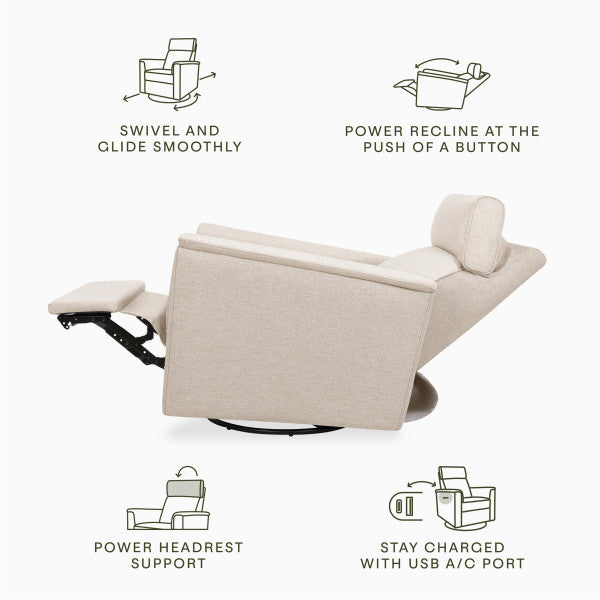 Namesake Willa Plus Power Glider Recliner w/ Power Headrest - Kid's Stuff Superstore