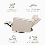Namesake Willa Plus Power Glider Recliner w/ Power Headrest - Kid's Stuff Superstore