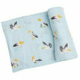 Angel Dear Bamboo Swaddle - Pelicans - Kid's Stuff Superstore