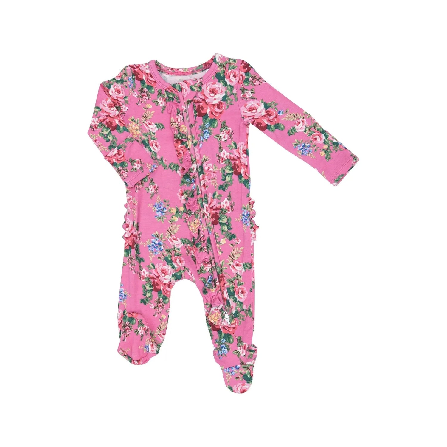 Angel Dear Bamboo Zipper Footie - Dream Cottage Floral - Kid's Stuff Superstore