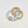 Silicone + Beechwood Teether - 2 Ring - Kid's Stuff Superstore
